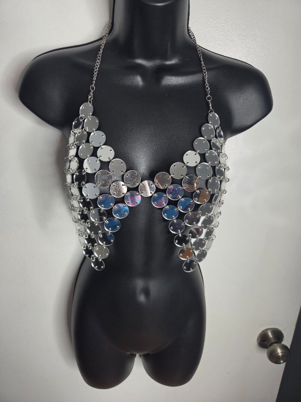 Sequin Disc Halter Top OS